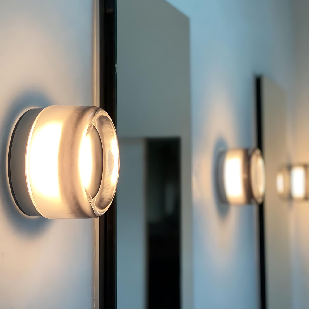Moktan Sabai Nordic Acrylic Dimple LED Wall Sconce 1-Light 3-Color Adjustable