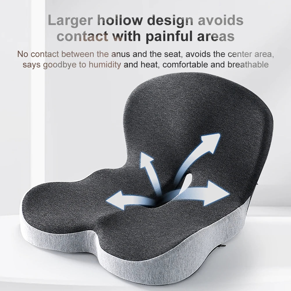 Moktan Sabai Memory Foam Seat Cushion with Lumbar Support for Office Chair