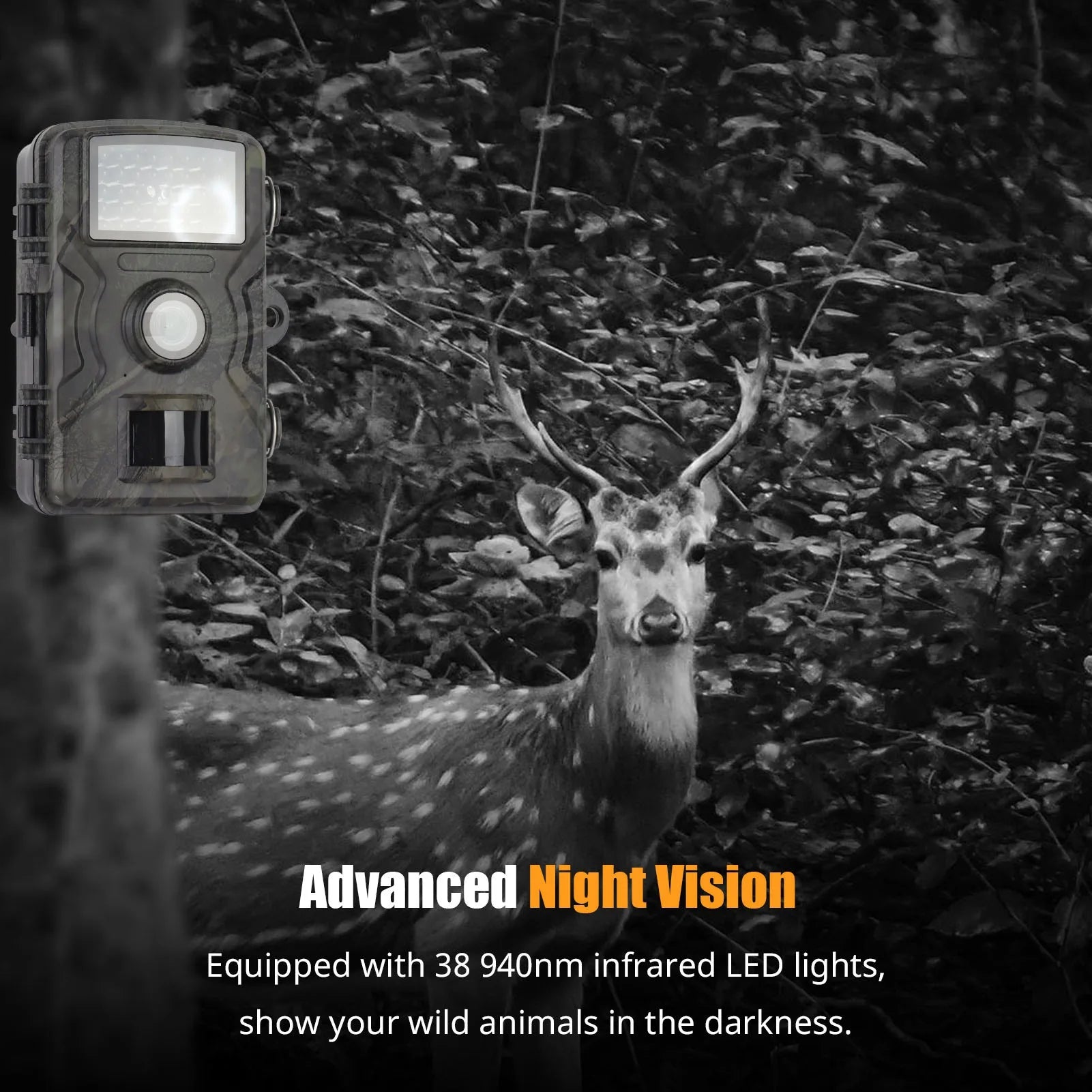 Moktan Sabai 1080P Trail Camera 16MP Night Vision Wildlife Hunting Camera IP66 Waterproof