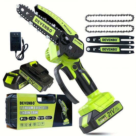 Mini Chainsaw Cordless 6-inch – Handheld Electric Saw for Tree & Wood Cutting Moktan Sabai