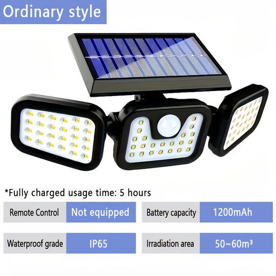 Moktan Sabai Solar Motion Sensor Lights Outdoor – 3000LM Waterproof LED Security Floodlights