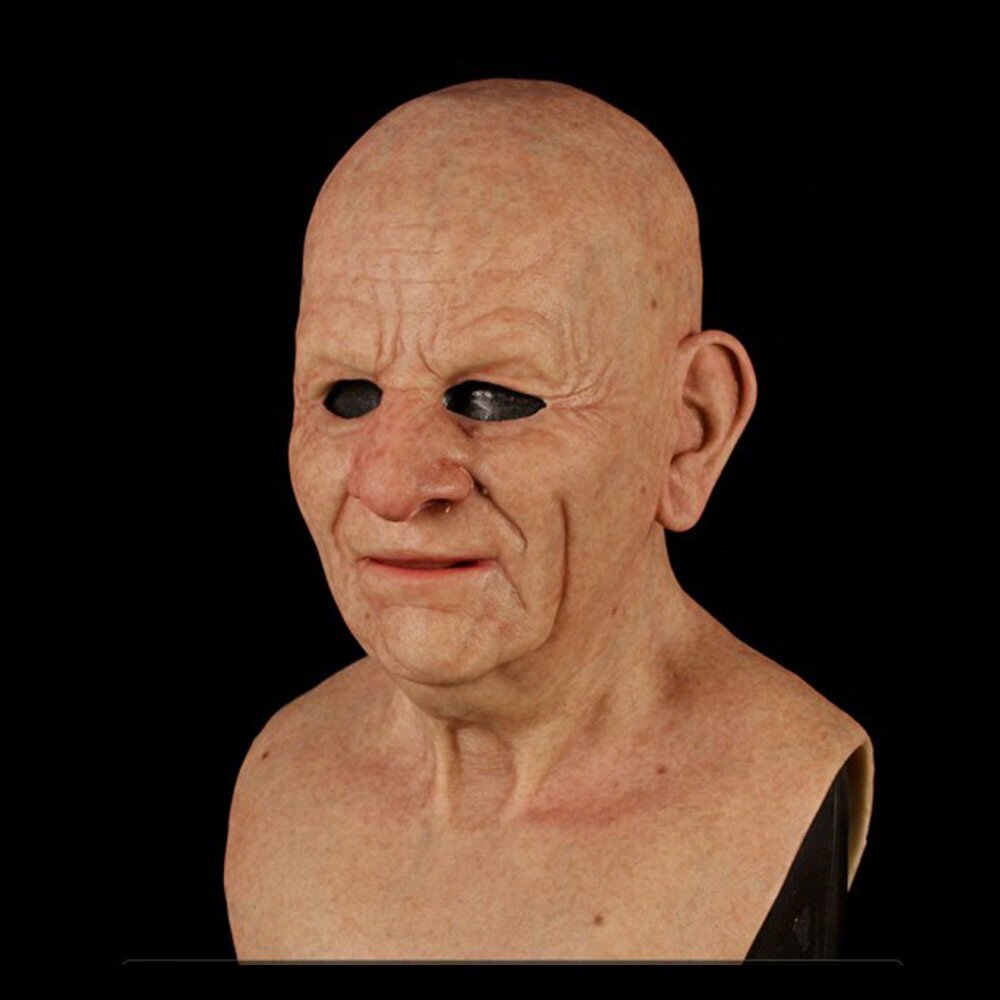 Moktan Sabai Realistic Old Man Halloween Mask G