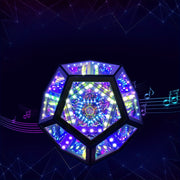 Moktan Sabai Infinity Mirror Light RGB Dodecahedron Lamp for Gaming Room & Desk Decor