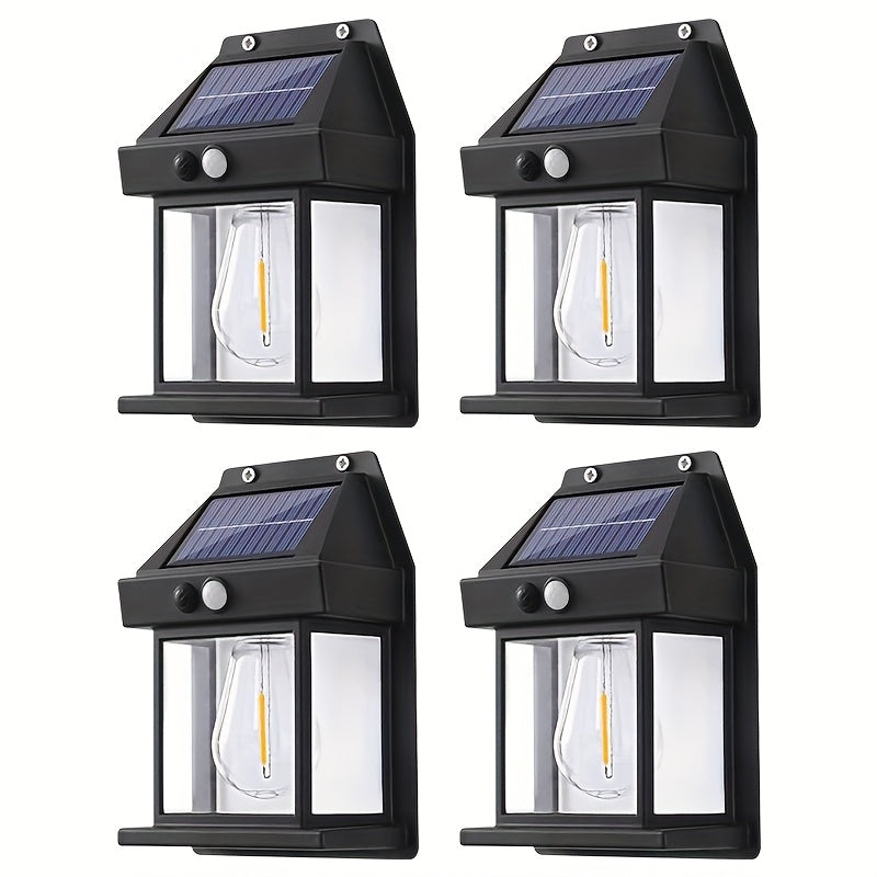 Moktan Sabai Solar Wall Lights Outdoor – Motion Sensor Dusk to Dawn LED for Yard, Door, Garden Upgrade V2