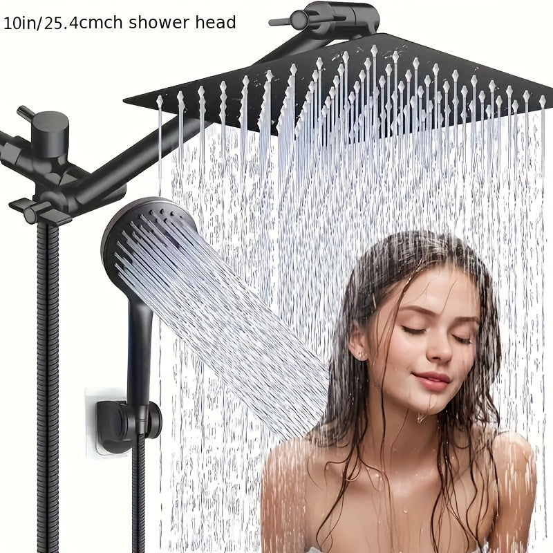 8 Rainfall Shower Head Combo – High Pressure, Handheld, 5 Settings, Extension Arm - Moktan Sabai
