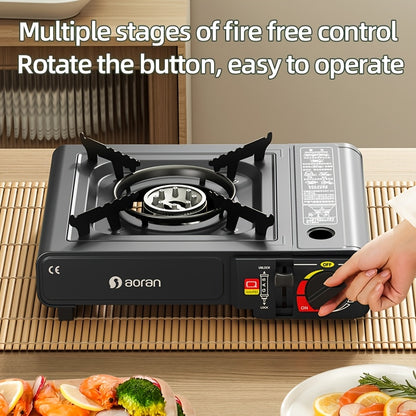 Portable Butane Gas Stove 3500W with Piezo Ignition & Safety Lock for Camping & BBQ
