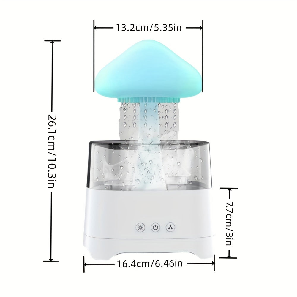 Moktan Sabai Rain Cloud Humidifier – 7-Color Aromatherapy Diffuser with Remote for Bedroom