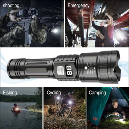 4-Pack Rechargeable LED Flashlights – Zoomable, Super Bright, USB, Long Range