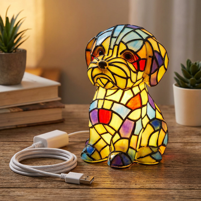 Artistic Resin Figurine Table Lamp with Warm Ambient LED Light