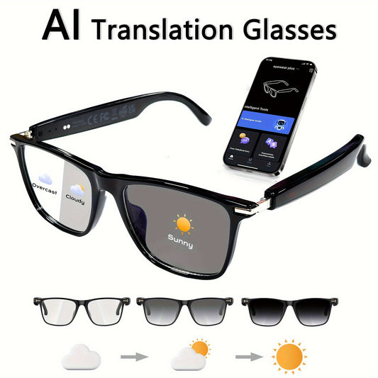 AI Smart Glasses with Real-Time Translation, Music, GPT, and HD Voice Calls