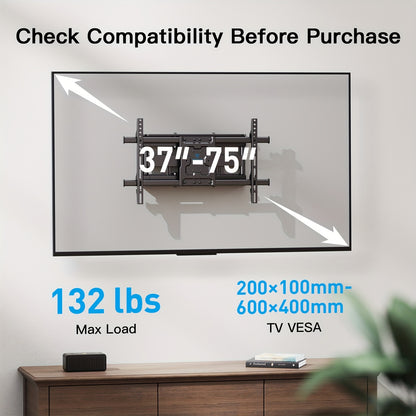 Full Motion TV Wall Mount for 37-75 Inch TVs | Articulating Arms, Swivel & Tilt