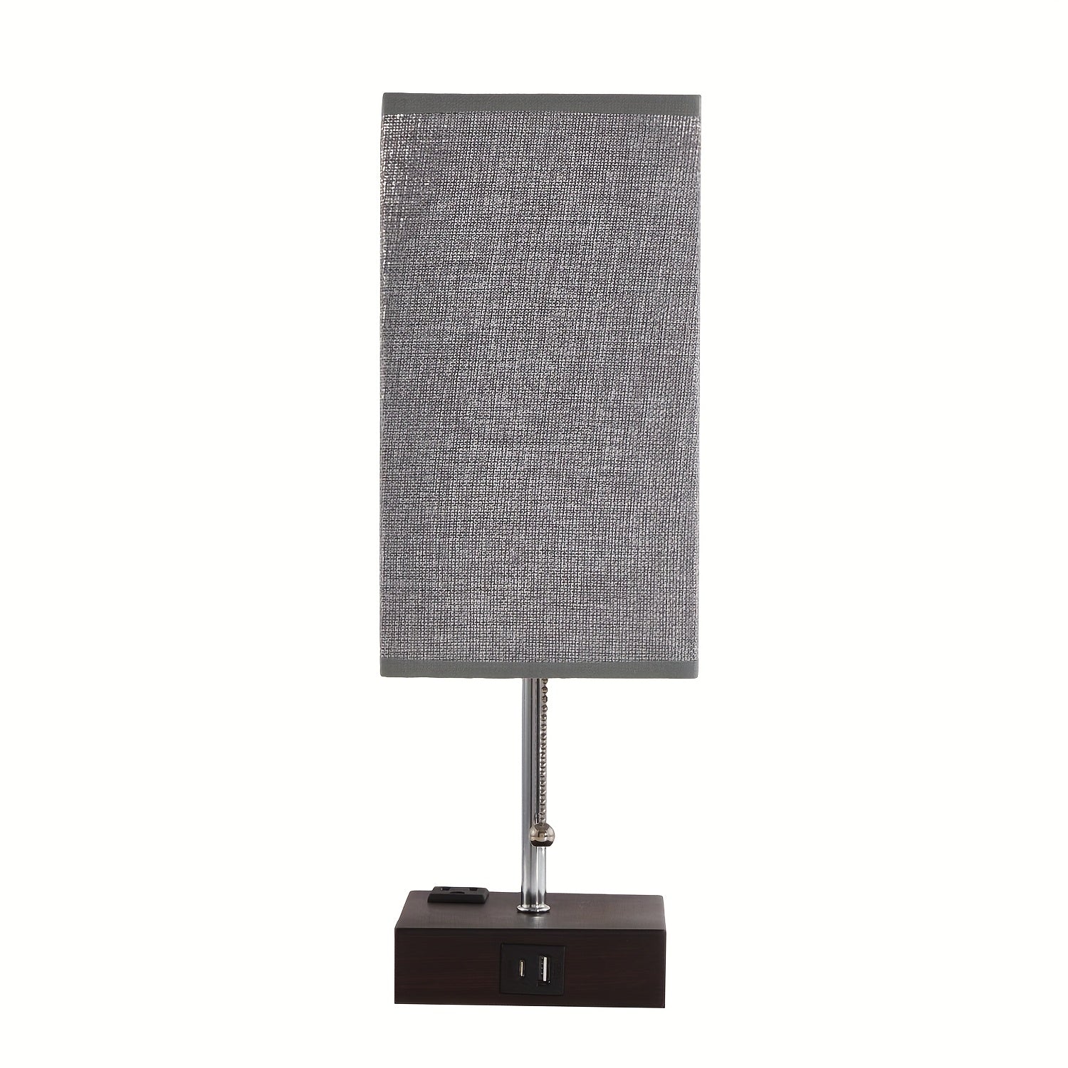 Moktan Sabai LumaTouch | Touch Table Lamp with USB Outlet and Fabric Shade Bedside Decor