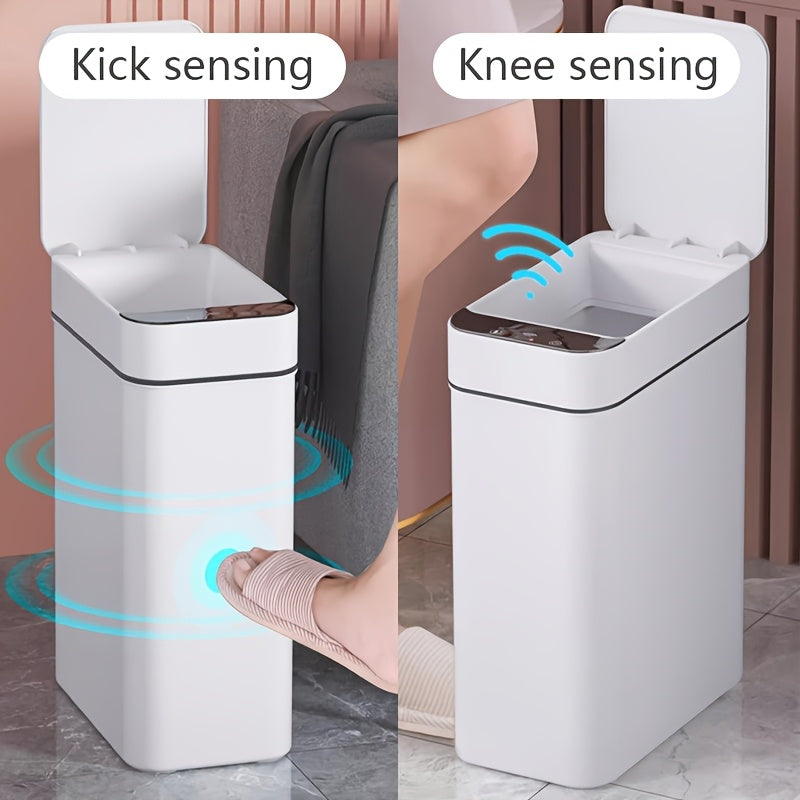Moktan Sabai 11L Motion Sensor Trash Can Slim Touchless Bathroom Kitchen Bin