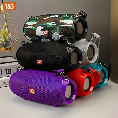 Portable Bluetooth Speaker with TWS Stereo, FM, USB/TF Card, Mic, Hi-Res Audio