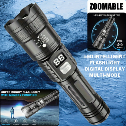 4-Pack Rechargeable LED Flashlights – Zoomable, Super Bright, USB, Long Range