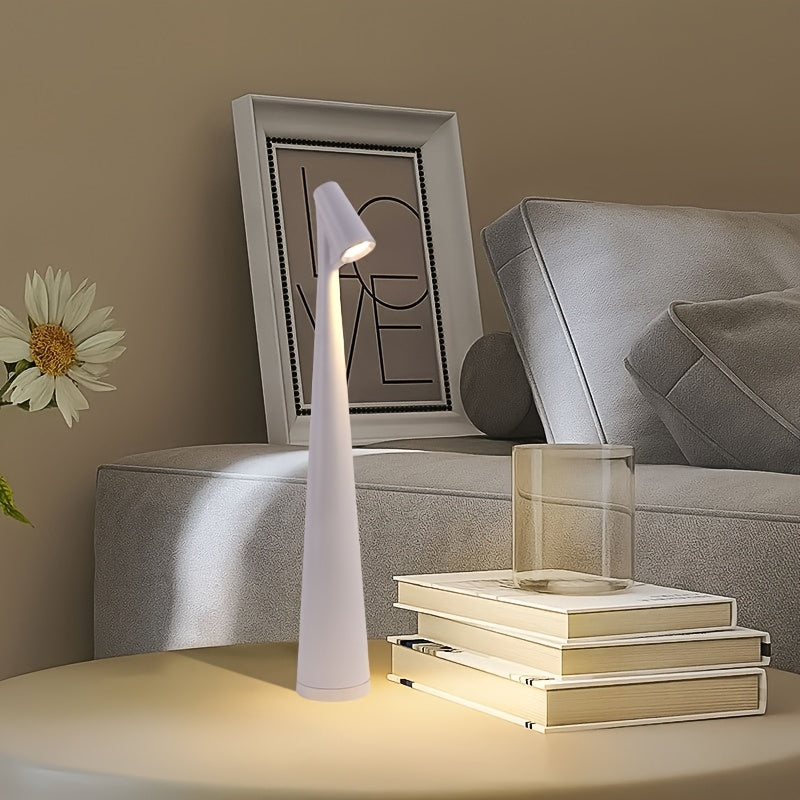 Moktan Sabai Rechargeable Touch LED Table Lamp – 3 Color Dimmable Light for Reading & Bedroom