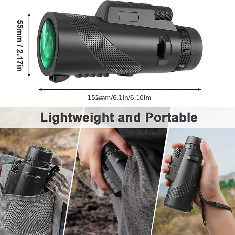 10x42 Monocular Telescope for Adults, HD Portable Scope for Bird Watching & Hiking