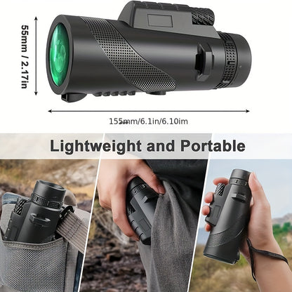 10x42 Monocular Telescope for Adults, HD Portable Scope for Bird Watching & Hiking