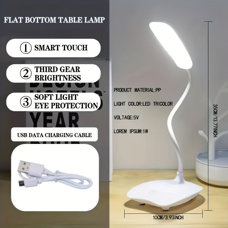 Moktan Sabai LED Desk Lamp for Students – USB Rechargeable Eye Protection Touch Dimmable Light