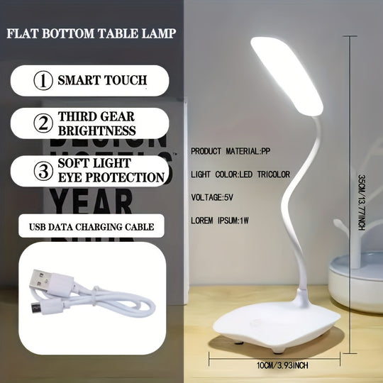 Moktan Sabai LED Desk Lamp for Students – USB Rechargeable Eye Protection Touch Dimmable Light