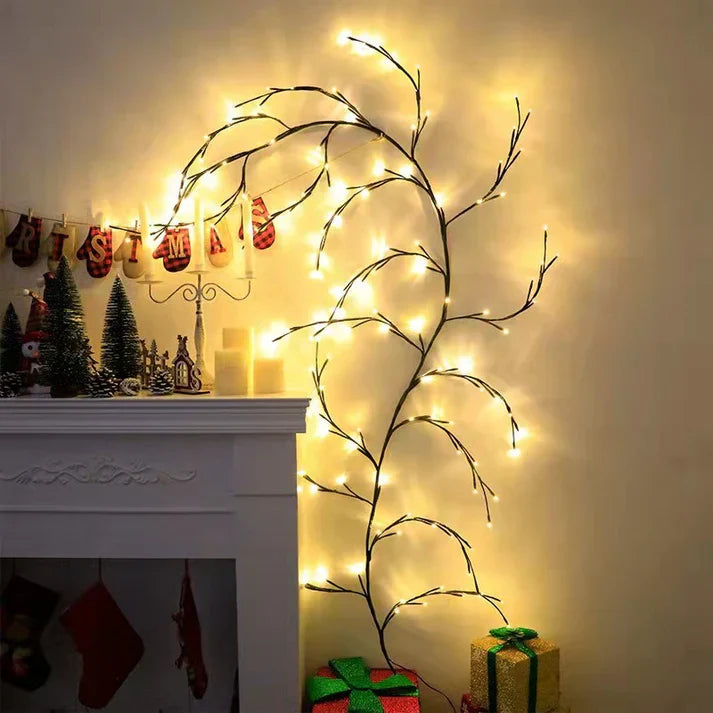 Moktan Sabai Willow Vine LED String Light | Decorative Hanging Branch Lamp for Wall Decor