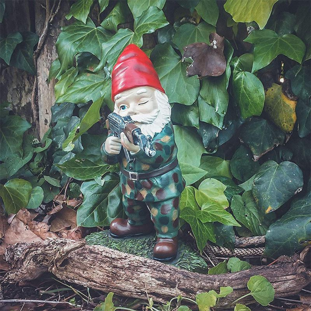 Moktan Sabai Military Garden Gnome Statue