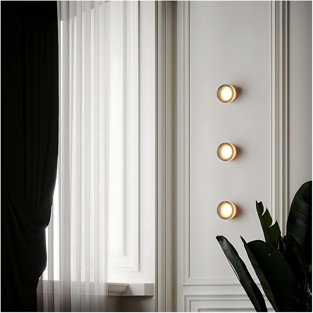 Moktan Sabai Nordic Acrylic Dimple LED Wall Sconce 1-Light 3-Color Adjustable