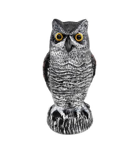Moktan Sabai Owl Bird Repellent Decoy Set of 2 Realistic Garden Pest Deterrent