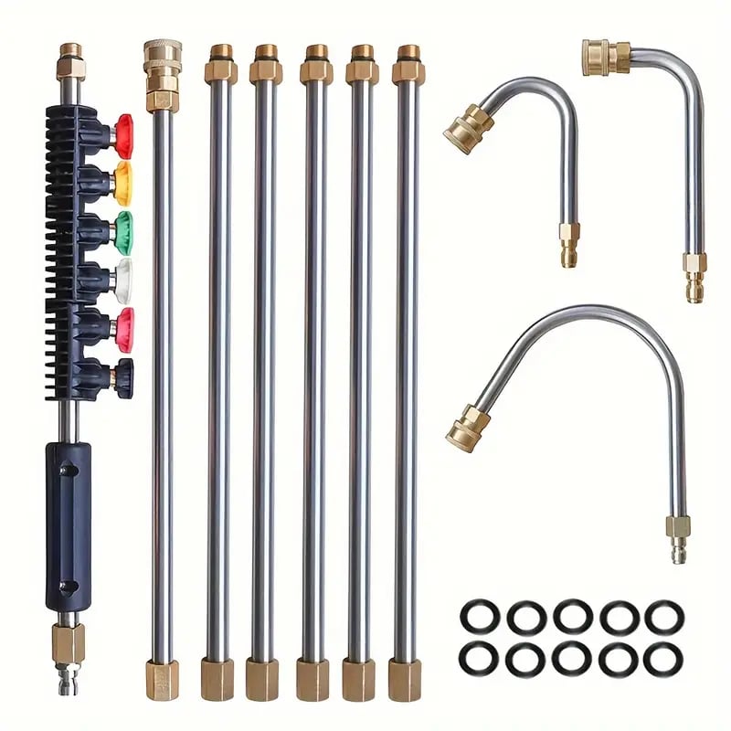 Moktan Sabai Telescoping Pressure Washer Wand 24ft 4000 PSI Gutter Cleaning Kit