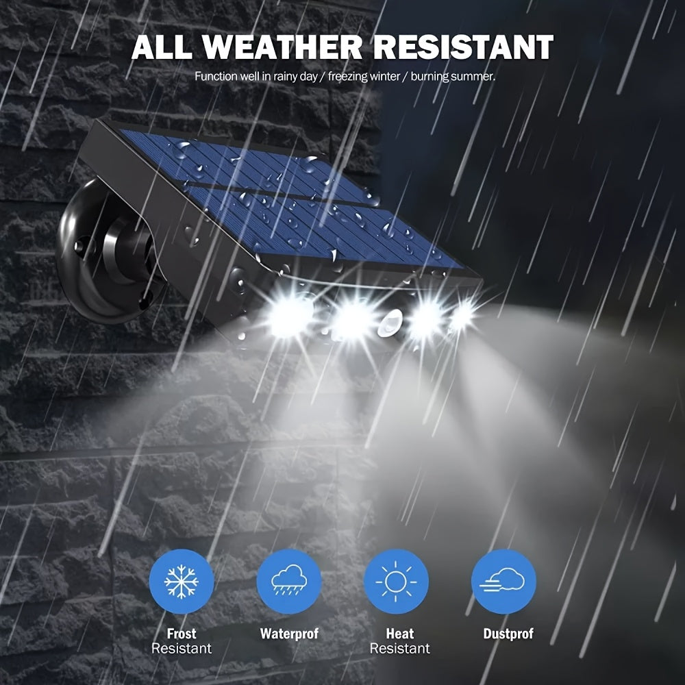 Moktan Sabai 2/4-Pack Outdoor Solar Wall Lights – Motion Sensor, Dusk-to-Dawn, IP44 Rated