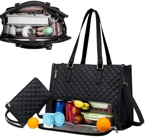 Moktan Sabai 2 in 1 Insulated Lunch Tote with Laptop Compartment 15 Inch Work Bag