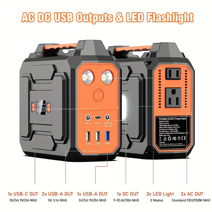 300W Solar Generator Portable Power Station for Camping, Travel & Home Use