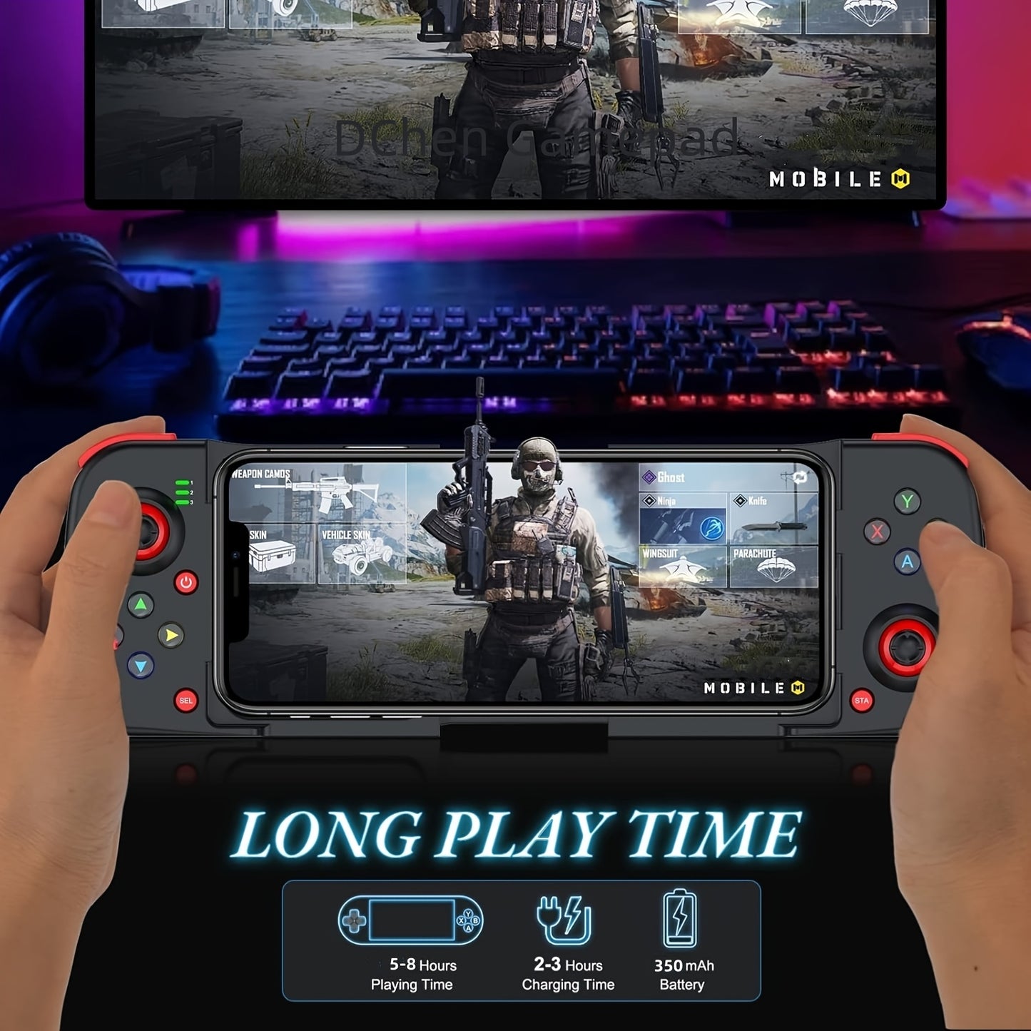 Pro Wireless Mobile Gamepad for iPhone, Android, PC & Steam Deck Moktan Sabai