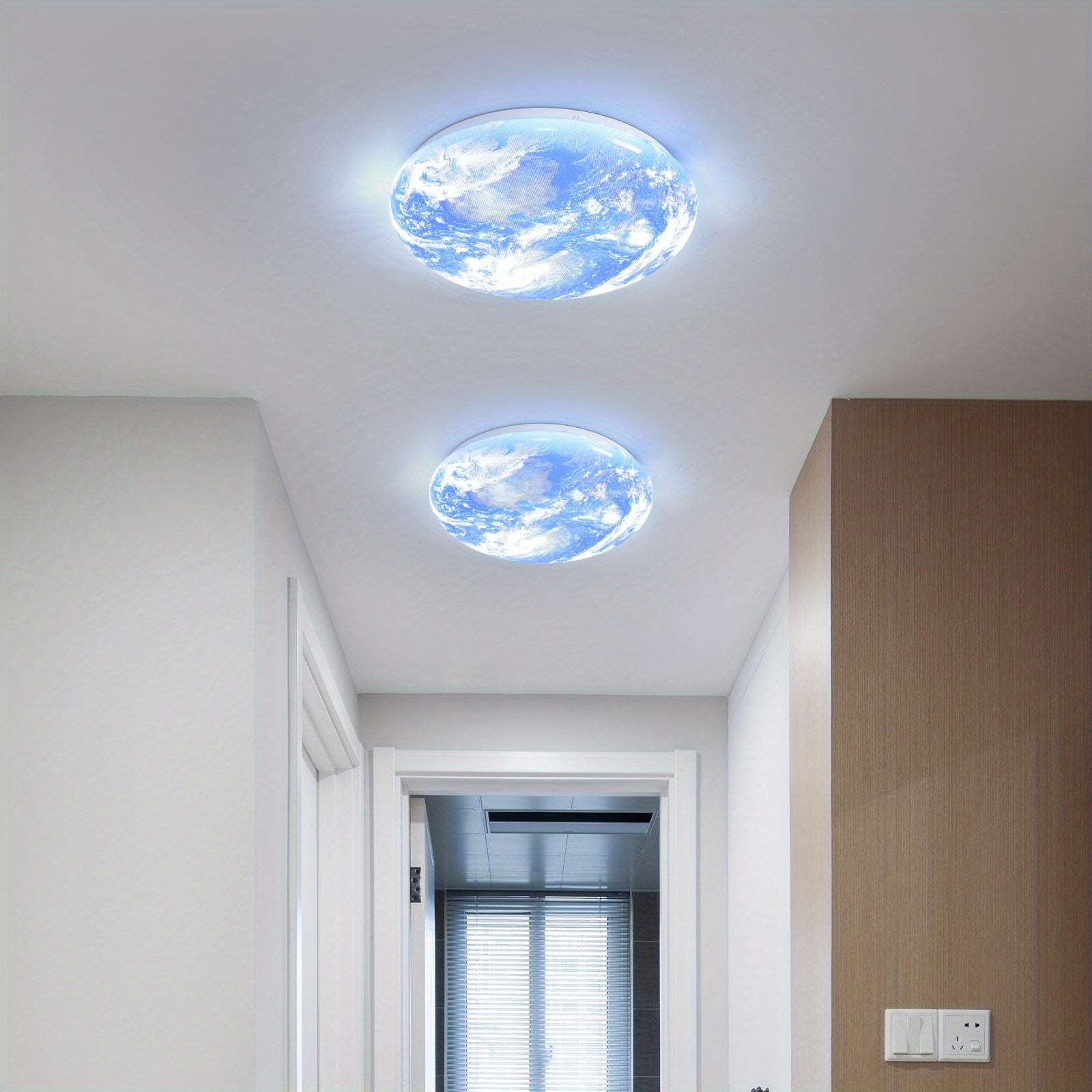 Moktan Sabai Modern LED Flush Ceiling Light Earth Globe 3CCT Daylight White Smart Control