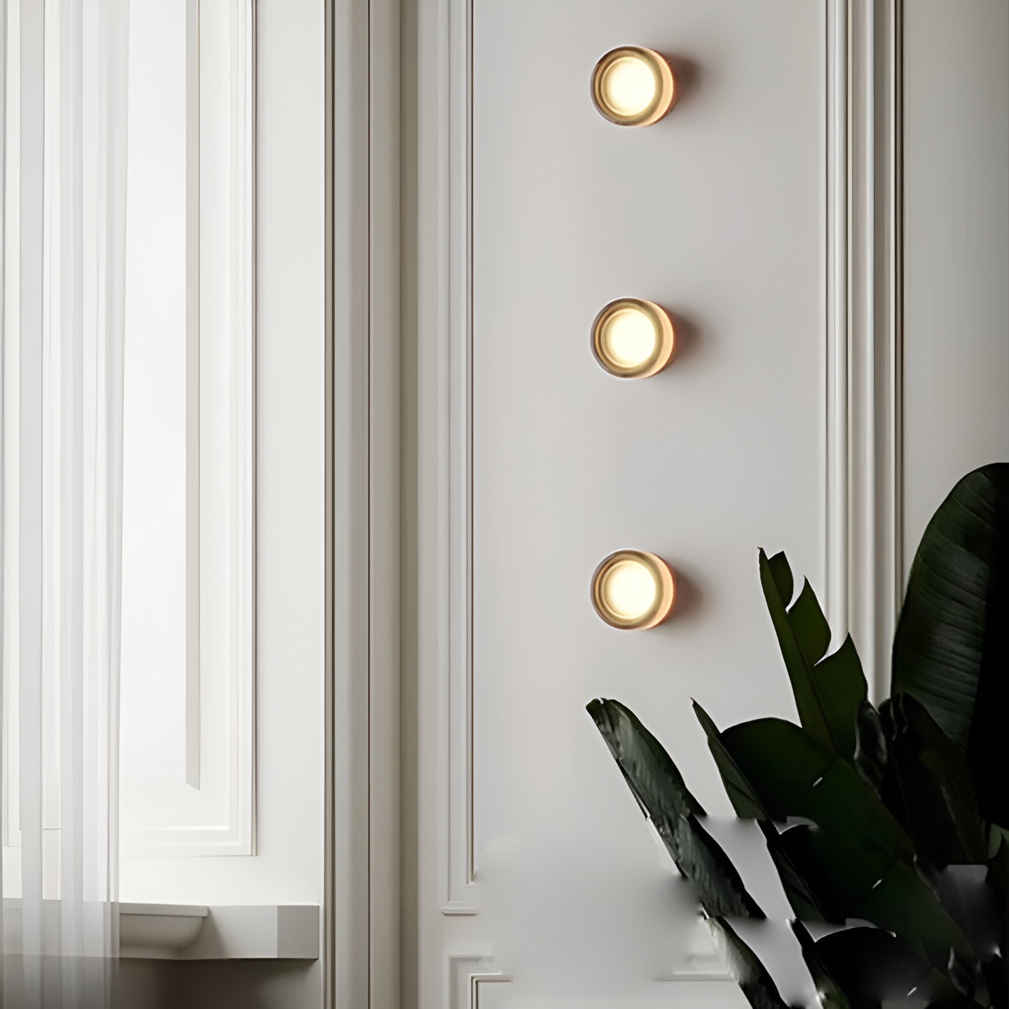 Moktan Sabai Nordic Acrylic Dimple LED Wall Sconce 1-Light 3-Color Adjustable