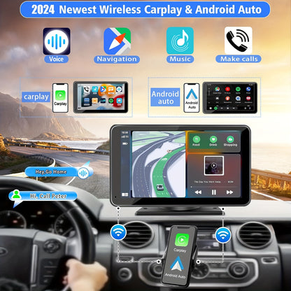 2025 HD Wireless Car Display – CarPlay, Android Auto, GPS, Dash Cam, Audio Moktan Sabai
