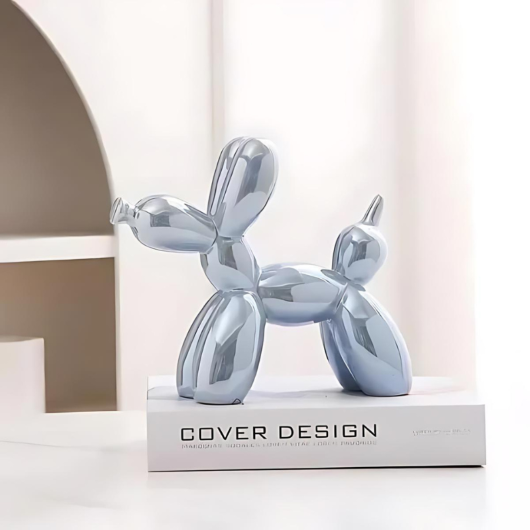 Moktan Sabai Ceramic Balloon Dog Statue Light Blue