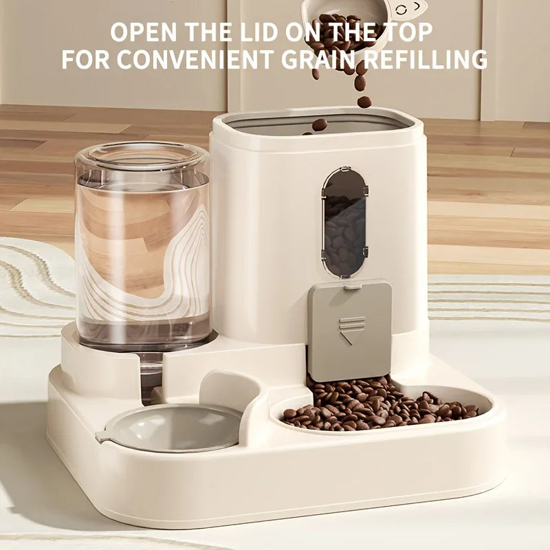 Moktan Sabai 2 in 1 Automatic Pet Feeder with Water Dispenser Gravity Dog Cat Food Bowl