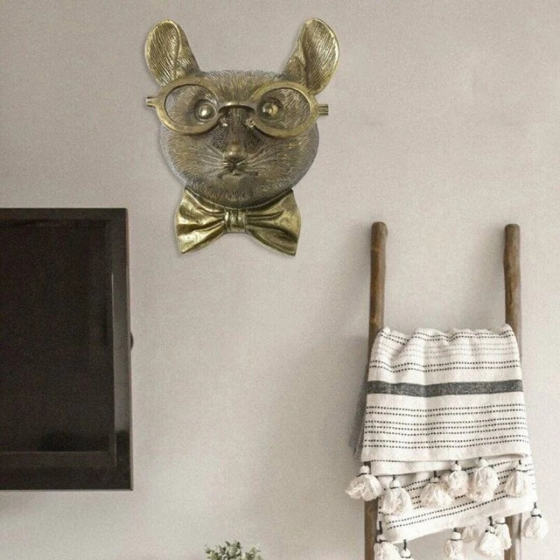 Moktan Sabai Animal Head Wall Sculpture Decor
