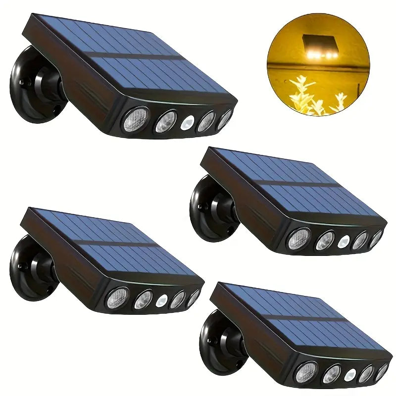 Moktan Sabai 2/4-Pack Outdoor Solar Wall Lights – Motion Sensor, Dusk-to-Dawn, IP44 Rated