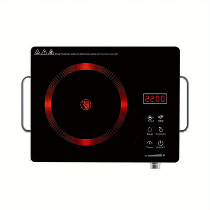 2200W Electric Ceramic Stove, Infrared Induction Cooktop Burner for Home Cooking