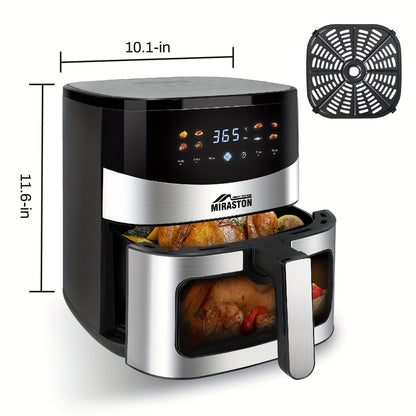 Smart Touch Air Fryer 6.5QT/2.8QT – View Window, 8 Presets, Dishwasher Safe Moktan Sabai