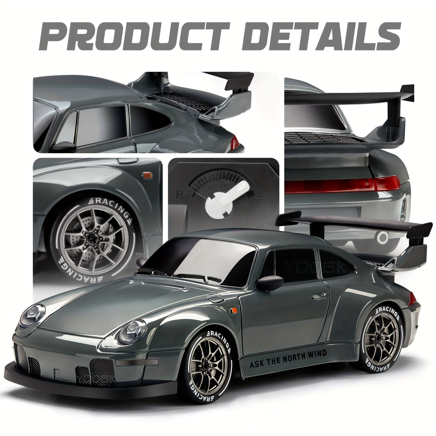 1:24 RC Drift Racing Car – 2.4GHz High-Speed Remote Car with Lights & Tires Moktan Sabai