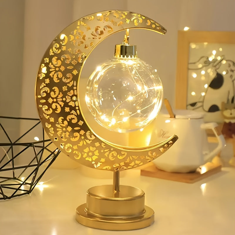 Moktan Sabai Crescent Moon LED Table Lamp – Festive Decorative Light for Home & Celebration