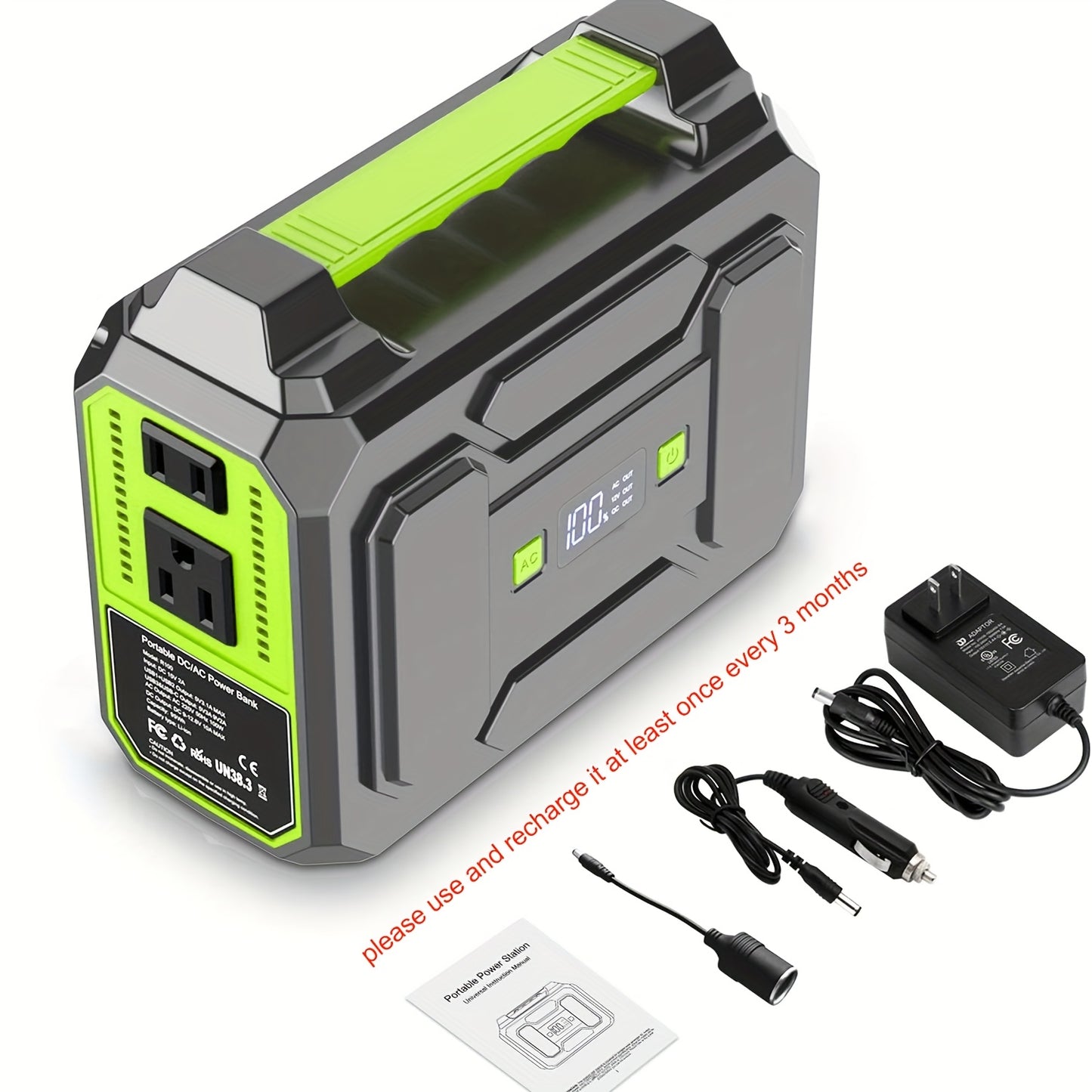 300W Solar Generator Portable Power Station for Camping, Travel & Home Use