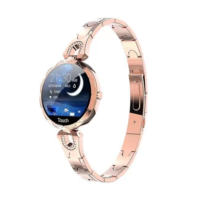 Moktan Sabai Women’s Smartwatch Fitness Tracker Waterproof Heart Rate Sleep Activity Watch Gold