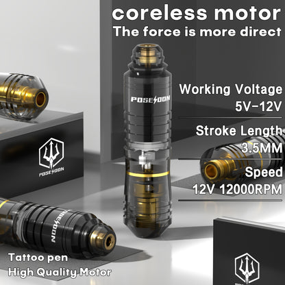 Moktan Sabai Wireless Tattoo Pen Kit, Complete Tattoo Gun Set with Needles & 6 Inks