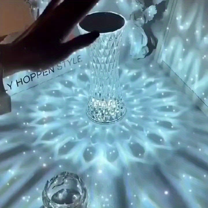 Moktan Sabai Touch Control Crystal Lamp – Rechargeable LED Night Light for Bedroom or Gifts