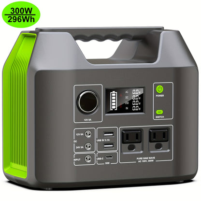 300W Solar Generator Portable Power Station for Camping, Travel & Home Use