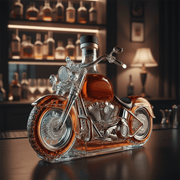 Moktan Sabai Motorcycle Engine Whiskey Decanter Glass V-Twin Liquor Bottle Bar Decor